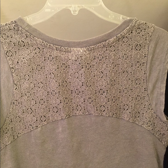 Grey with lace sections Muscle top - Picture 7 of 7